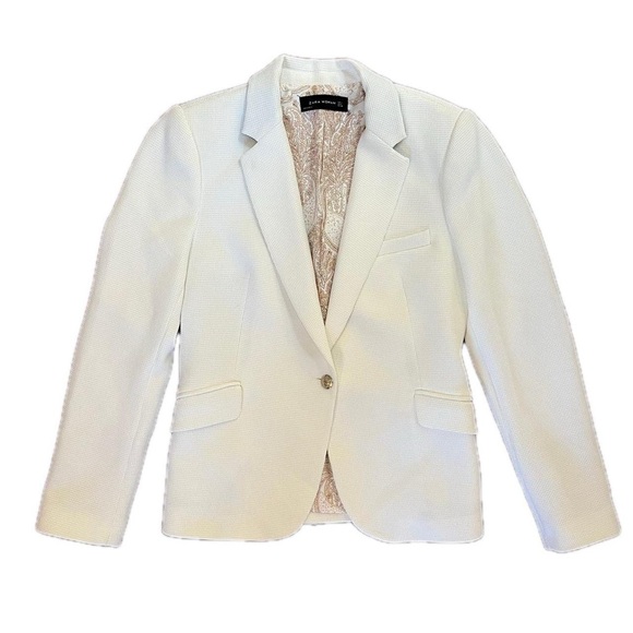 Zara Woman white formal blazer - Picture 2 of 4